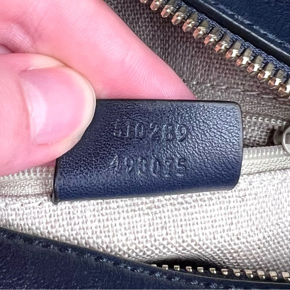 Gucci MicroGuccisima Navy Blue Satchel Bag - Picture 11 of 13